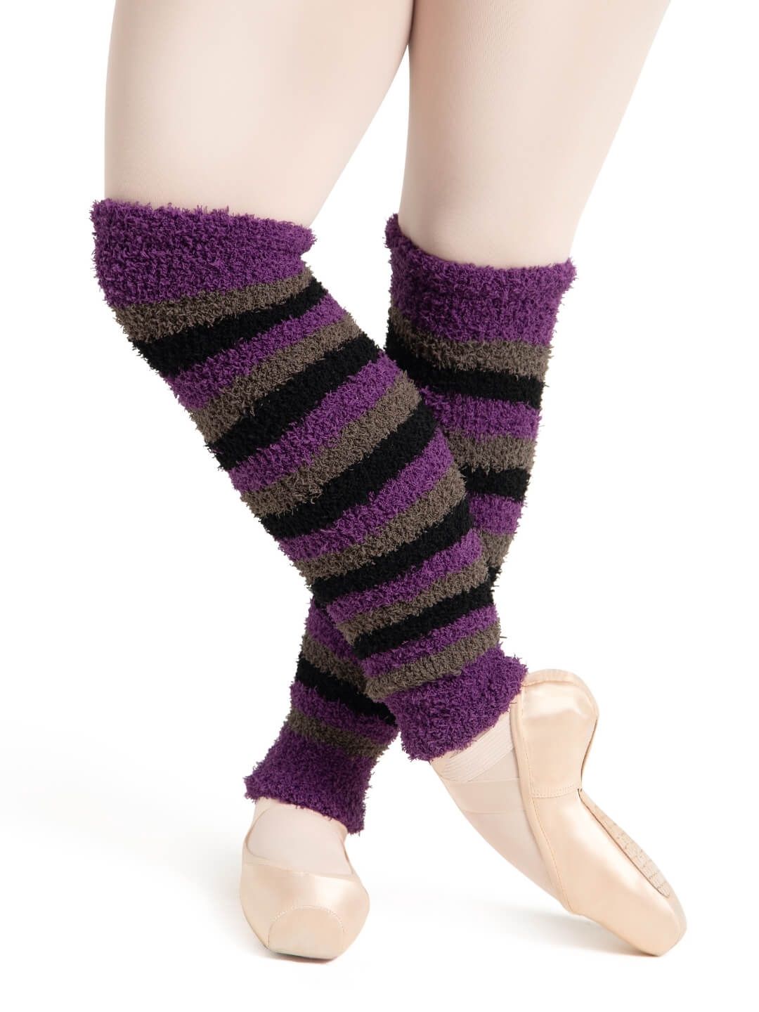 Capezio: Harmonie 18&quot; Striped Pamper Legwarmer, Color: Plum Stripe