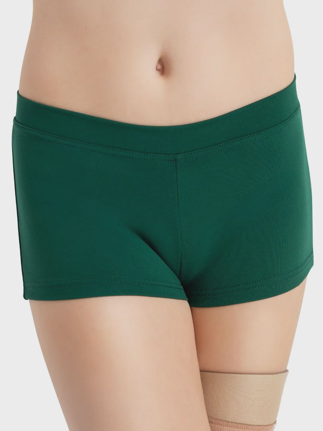 Capezio: Boy Cut Low Rise Shorts - Adults, Color: Dark Green, Size: Medium