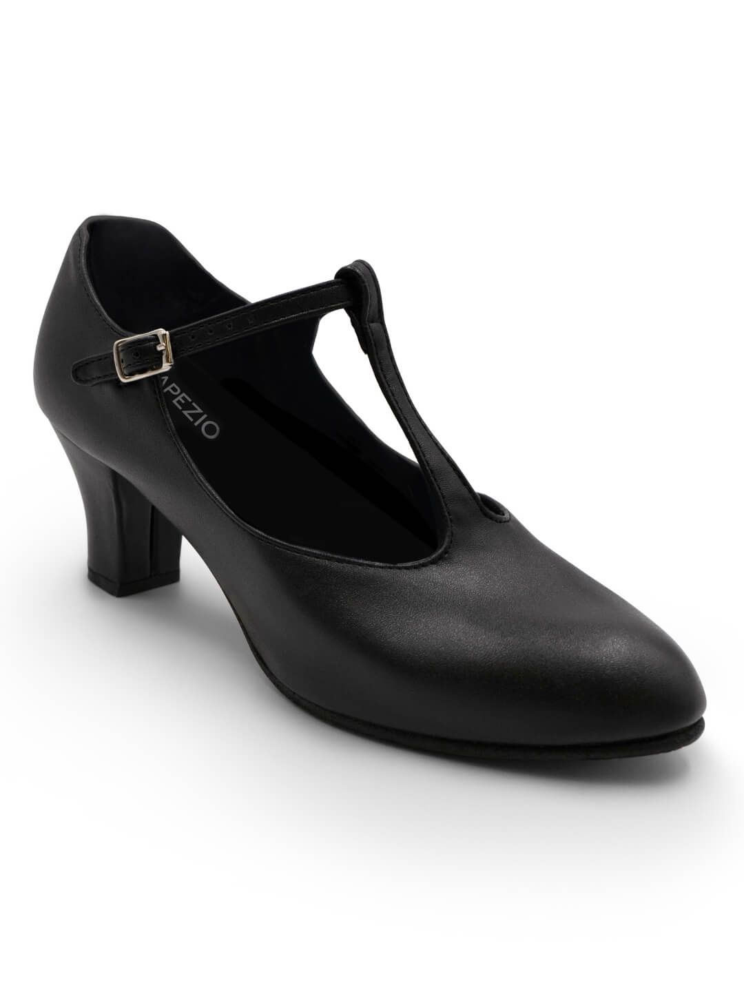 Capezio: Jr. Footlight T-Strap Character Shoe (Adult), Color: Black, Size: 8