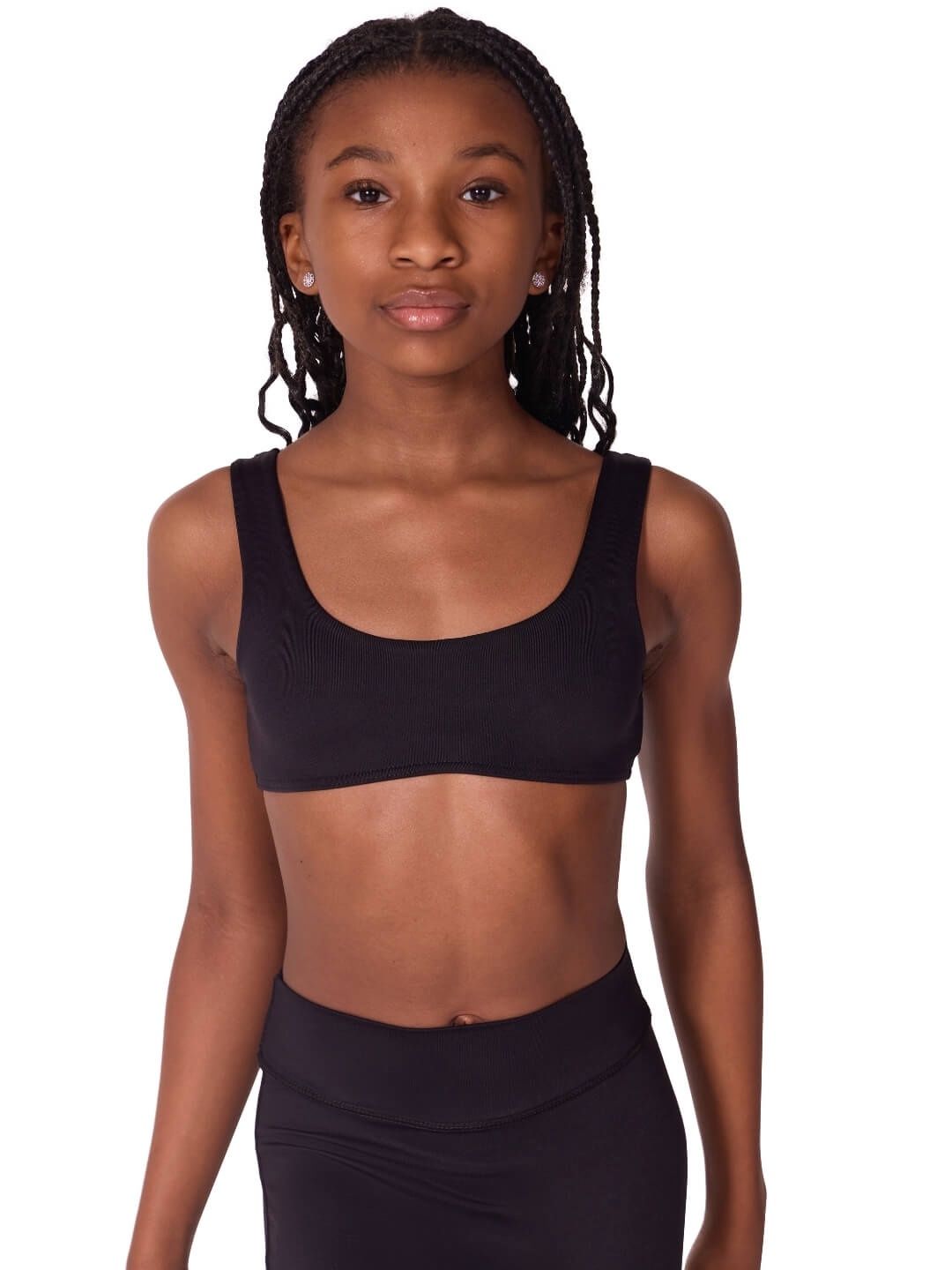 Capezio: Studio Collection Everyday Sports Bra - Child, Color: Black, Size: Medium