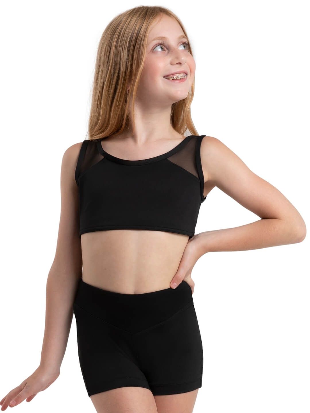 Capezio: Topaz Top - Child, Color: Black, Size: Intermediate