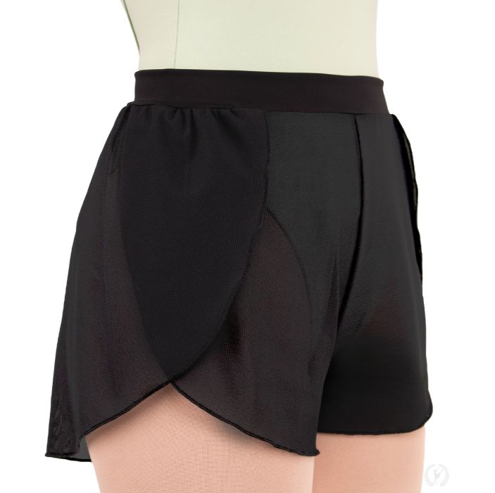 Eurotard: Mesh Petal Shorts - Adult, Color: Black, Size: Small/Medium