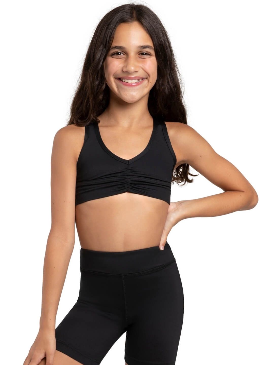 Capezio: Studio Collection Racerback Bra Top - Adult, Color: Black, Size: X-Small