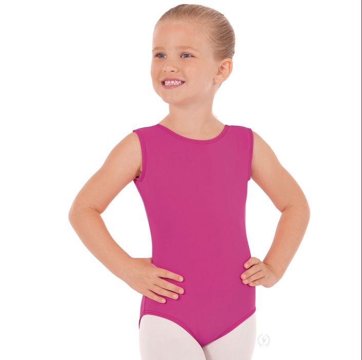 Eurotard: Microfiber Tank Leotard - Youth, Color: Fuchsia, Size: Small