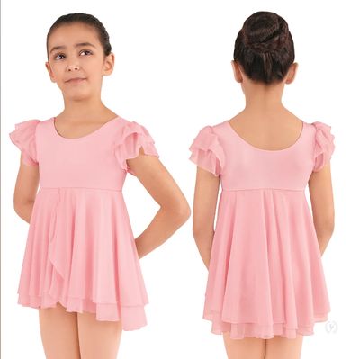 Eurotard: Silhouette Mesh Flutter Dress - Youth