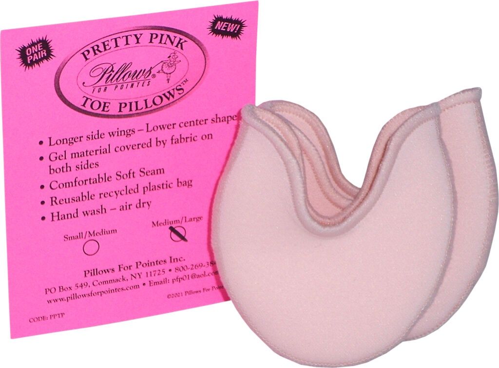 Pillows for Pointes: Pretty Pink Toe Pillows Toe Pads, Size: Medium/Large