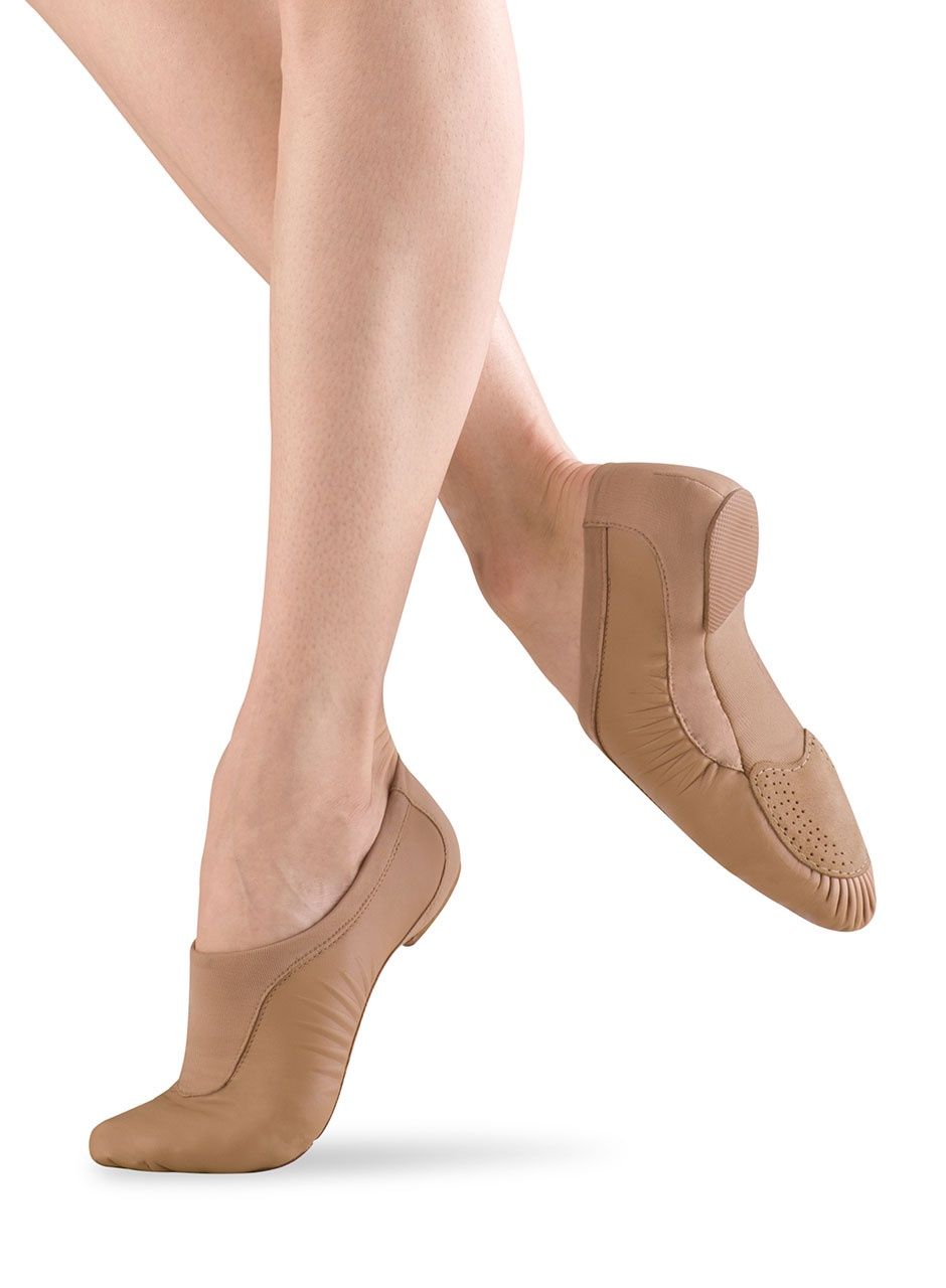 Bloch: Pulse Leather Jazz Shoes - Adult, Color: Tan, Size: 4.0, Width: Medium