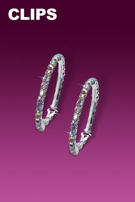 Glamour Goddess: Hoop Rhinestone Earrings