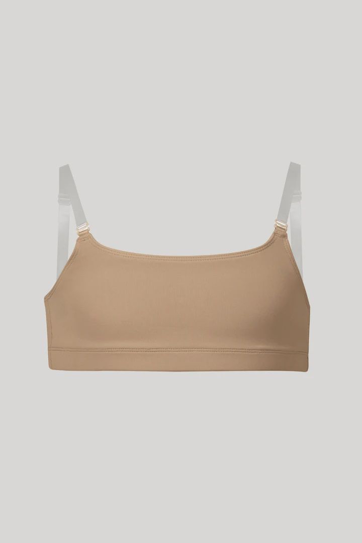 Bloch: Leia Crop Top - Youth, Color: Tan, Size: Girls 12-14