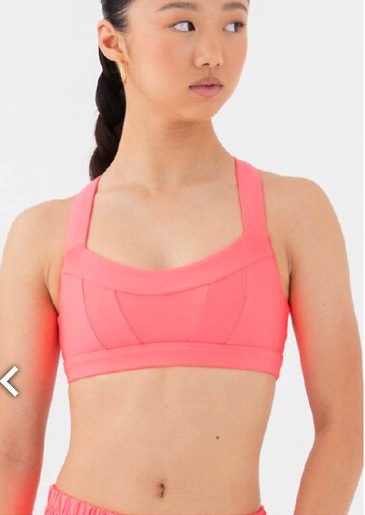 Every Turn: Trailblazer Crop Top, Color: Neon Canteloupe, Size: Youth 12