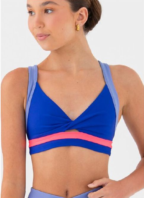 Every Turn: Revolve Crop Top, Color: Cobalt, Size: Youth 12