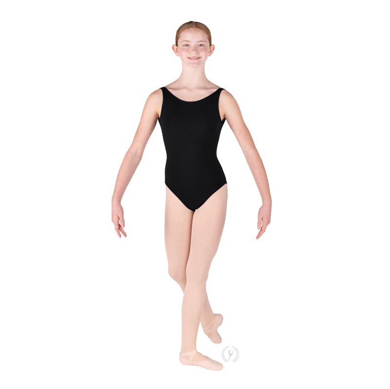 Eurotard: Microfiber Open Back Tank Leotard - Youth