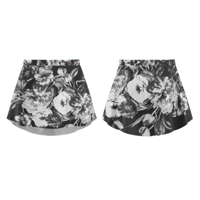 Danse de Paris: Patterned Skirt - Noir Blanc