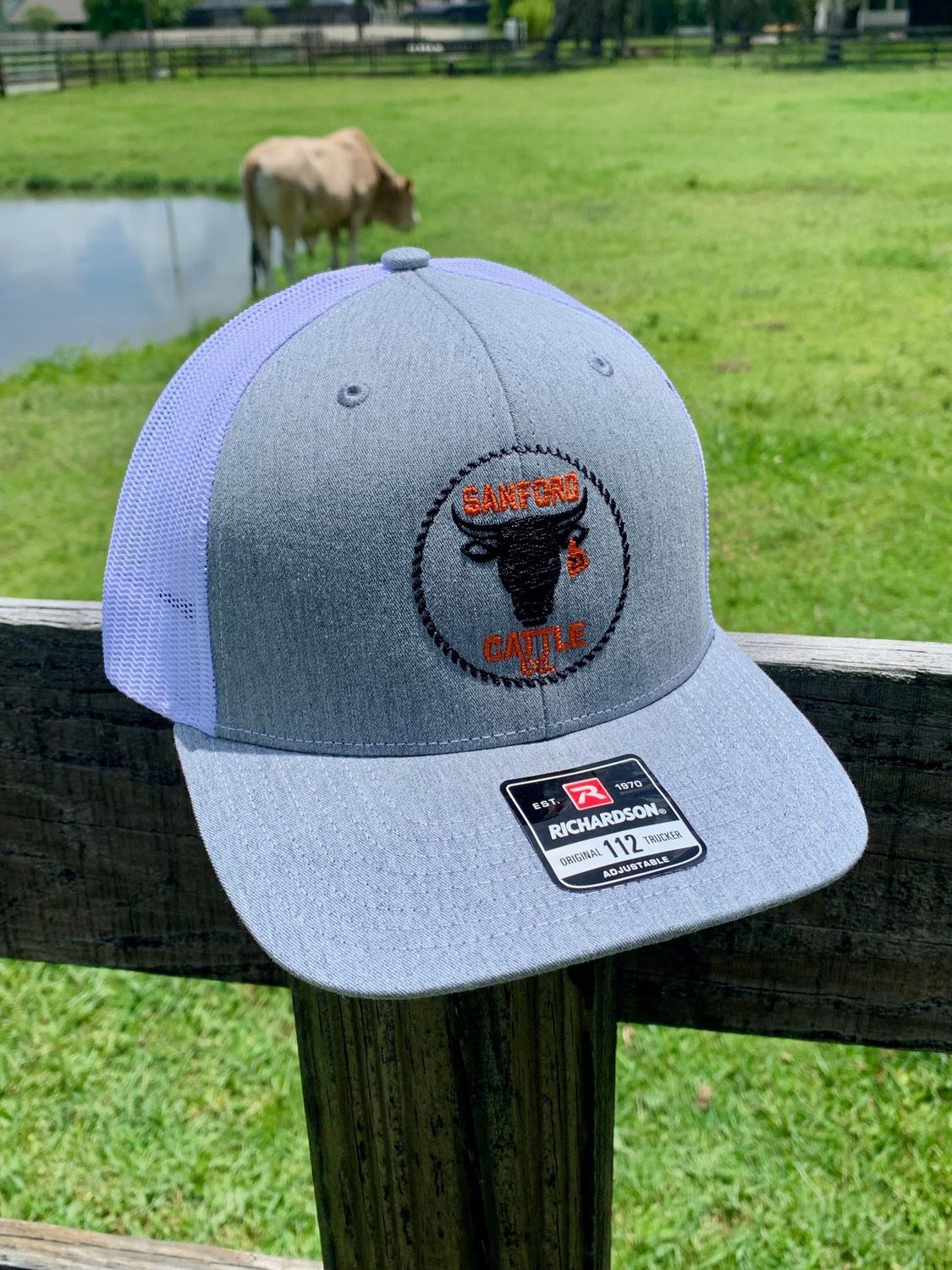 Grey / White Embroidered Snap Back