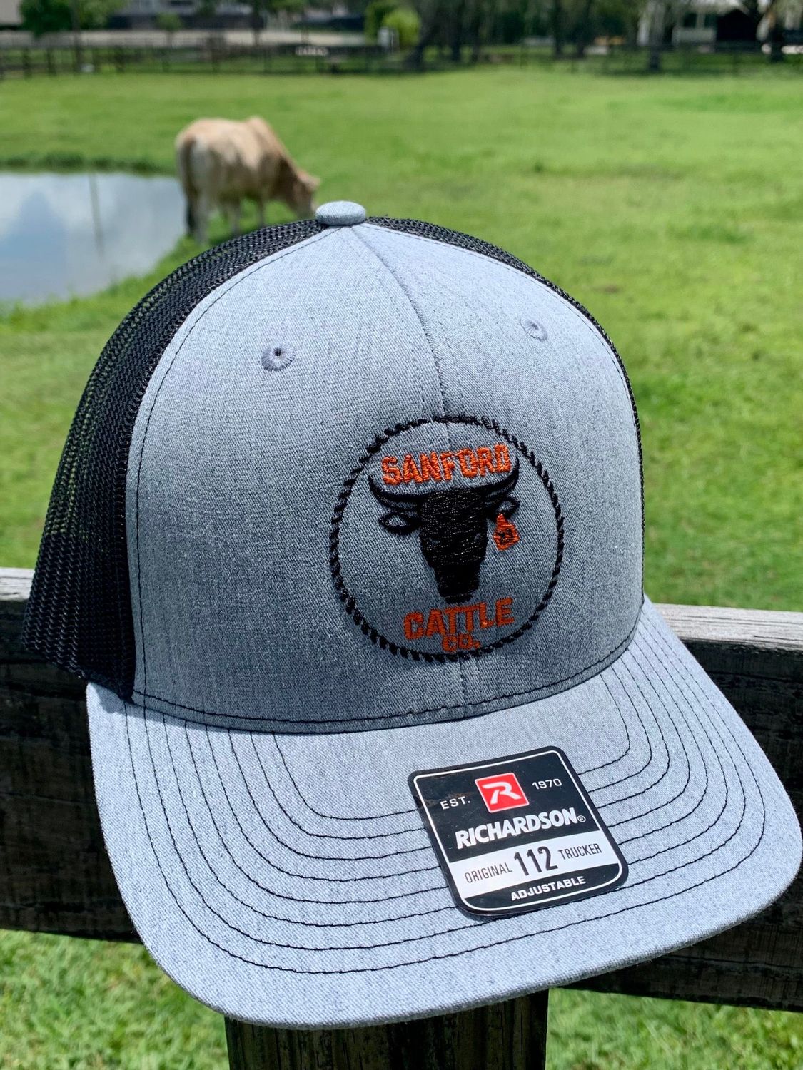 Grey / Black Embroidered Snap Back