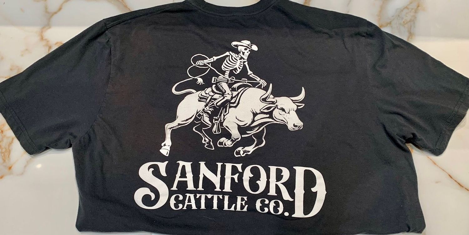 Grey T-Shirt With Cowboy Logo Grey T-Shirt With Cowboy Logo