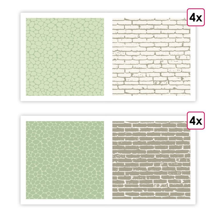 Designerpapier A4 ‘Mineralische Textur’ (8 Stk.)