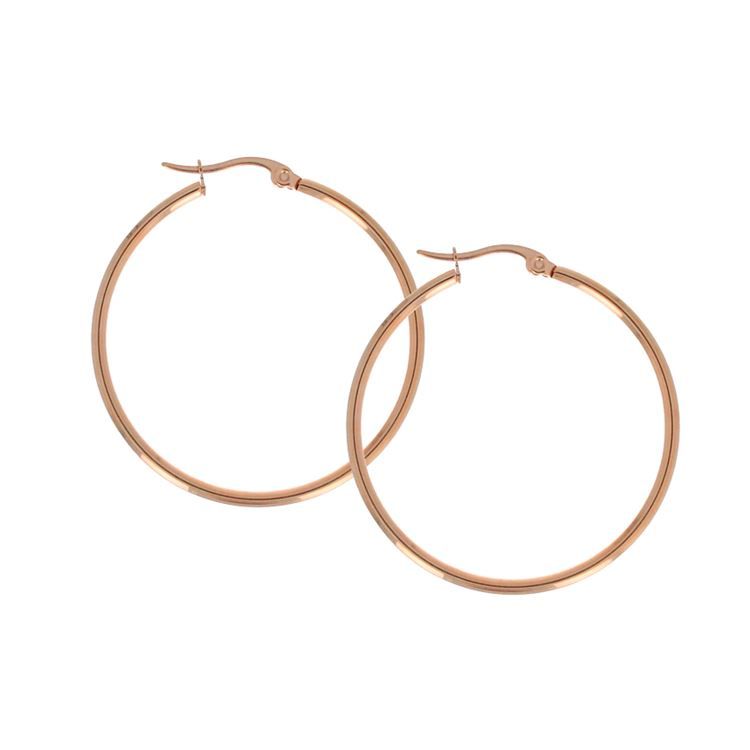 Boucles d&#39;oreilles Hoop rose (M)