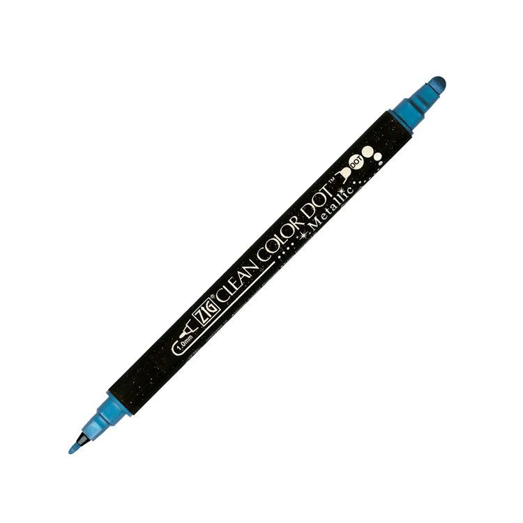 Filz &amp; Punktschreiber ‘Metallic blue’