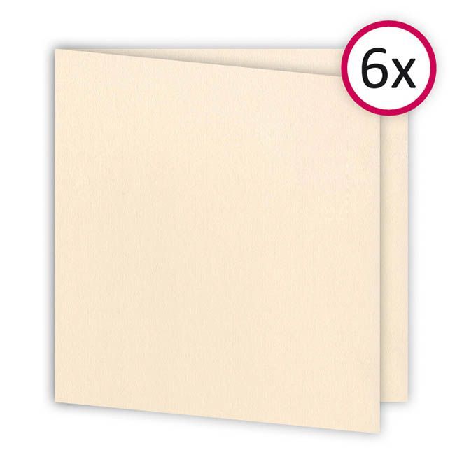 Kartenset 15x15 &#39;Natur&#39; (6 Stk.)