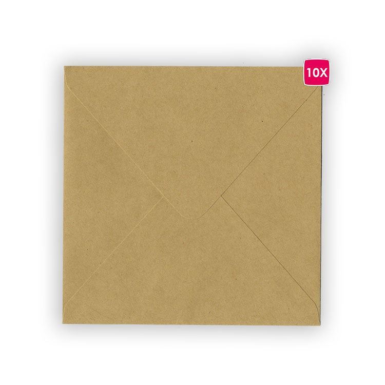 Umschläge 15x15 &#39;Kraft&#39; (10 Stk.)