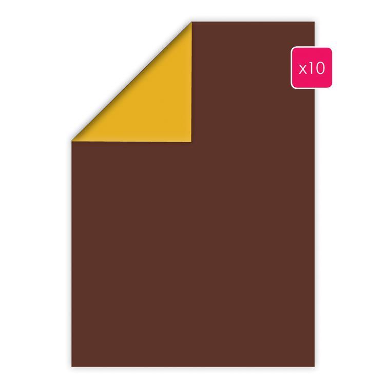 Duopapier A4 ‘Schokolade - Senf’ (10 Stk.)