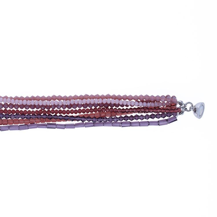 Halskette mit violetten Rängen