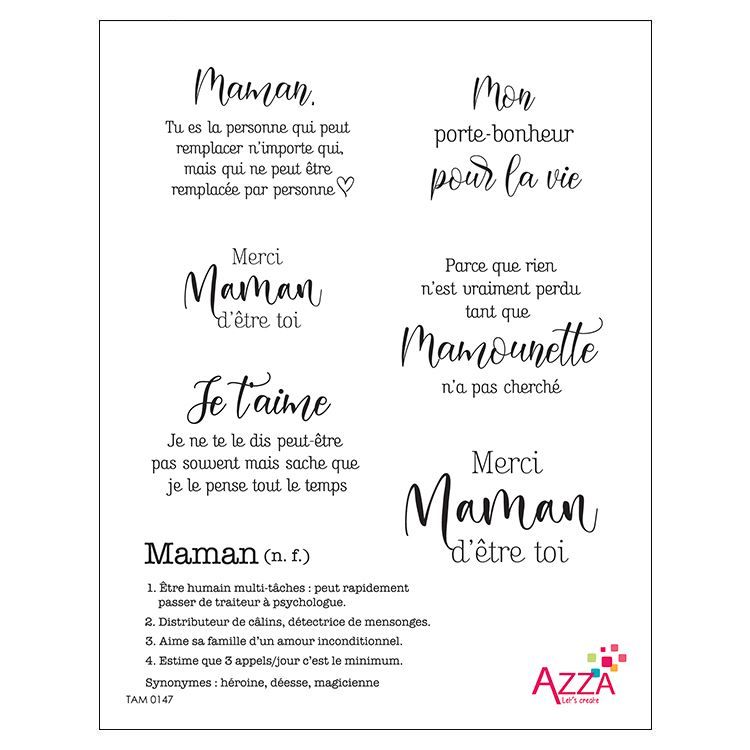 Diamantstempel &#39;Merci Maman&#39;