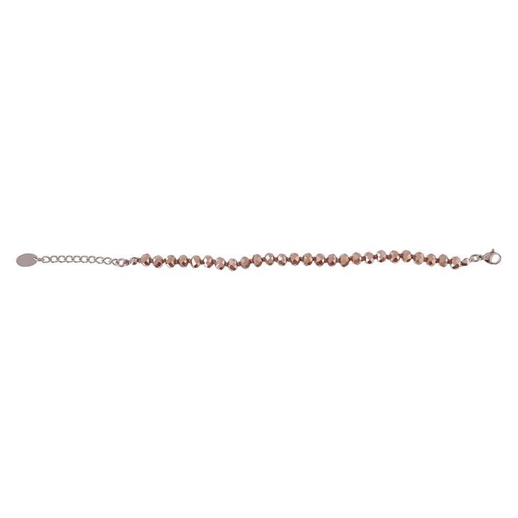 Armband aus braunen Glasperlen