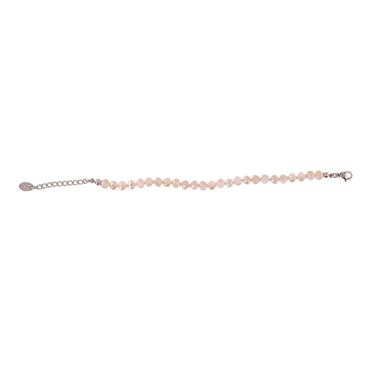 Armband aus beigen Glasperlen