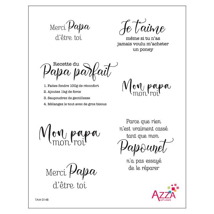 Diamantstempel &#39;Merci Papa&#39;