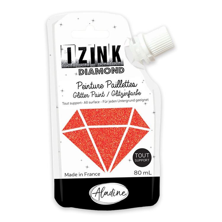 Glitzer Strukturpaste &#39;Rot&#39;