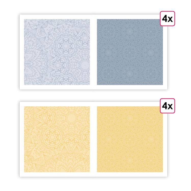 Designerpapier A4 &#39;Künstlerische Symbole&#39; (8 Stk.)
