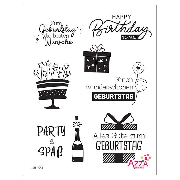Diamantstempel &#39;Worte Geburtstag&#39;