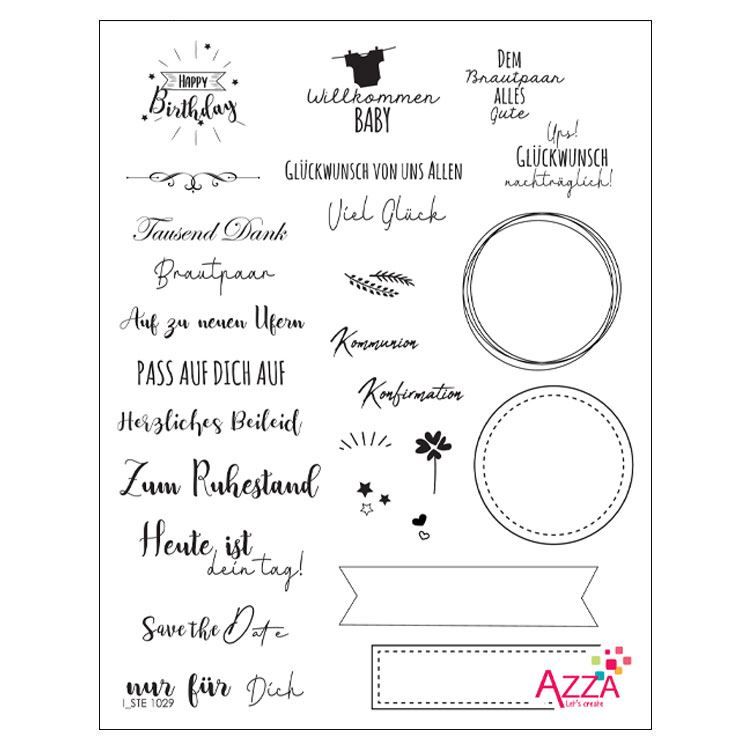 Diamantstempel &#39;Mini Worte&#39;