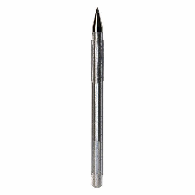 Glitzer Kugelschreiber Silber
