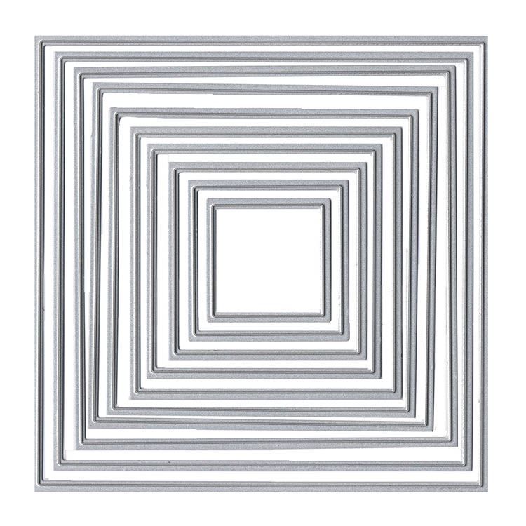 Konzentrische Stanzformen &#39;Quadrate&#39; (3,5-12,5 cm)