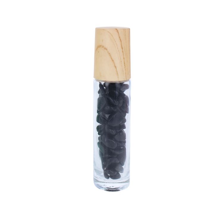 Roll-on aus Glas 10 ml – mit Obsidian-Steinen
