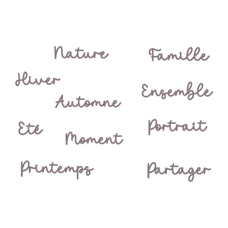 Stanzformen &#39;Petits mots&#39;