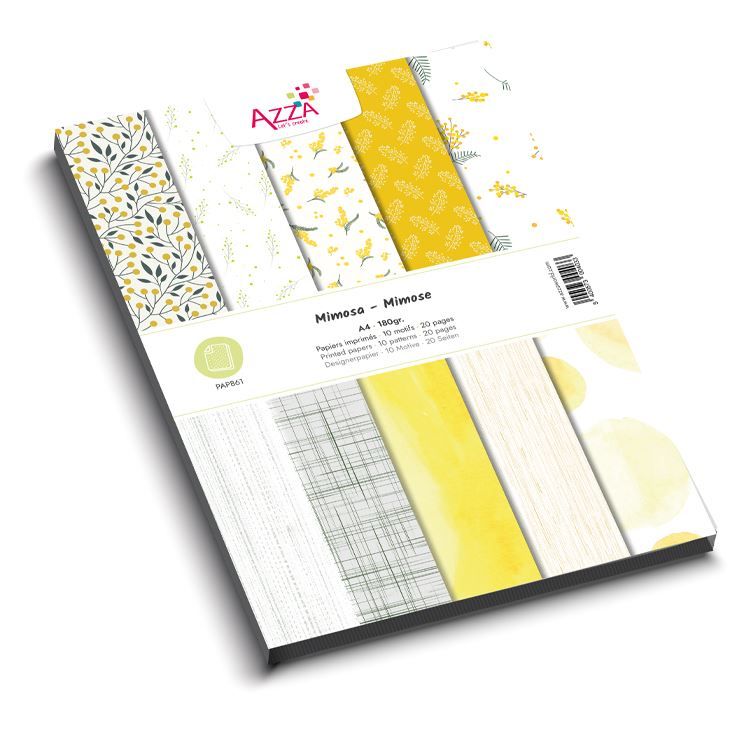 Designerpapierblock A4 &#39;Mimose&#39;