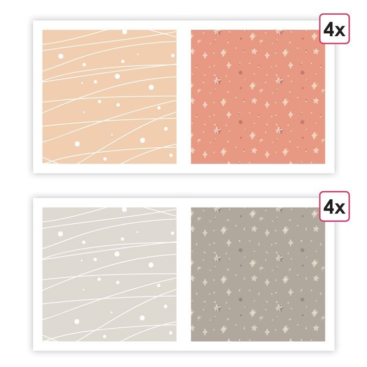 Designerpapier A4 &#39;Frohes Fest&#39; (8 Stk.)