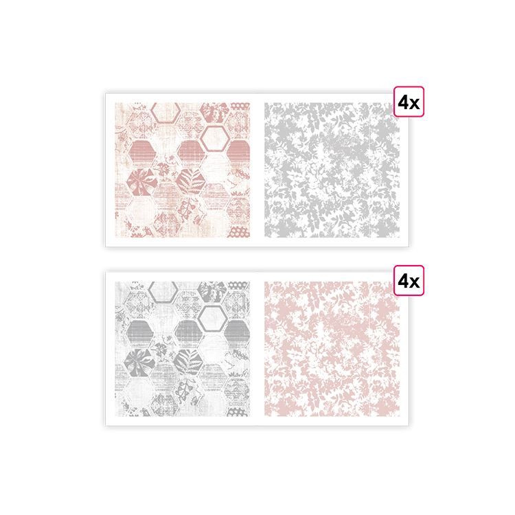 Designerpapier A4 &#39;Pflanzenabdrücke&#39; (8 Stk.)