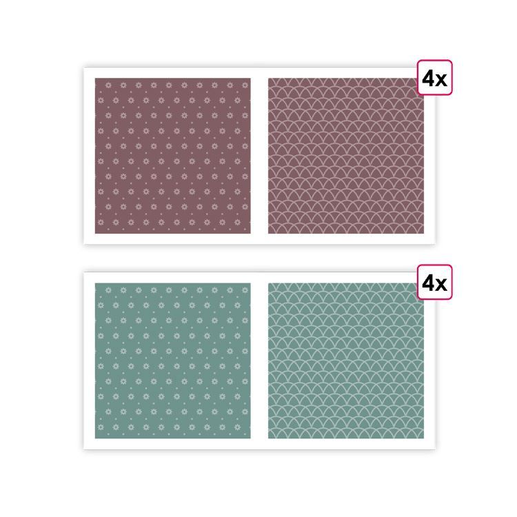 Designerpapier A4 ‘Essentiell Orchidee’ (8 Stk.)