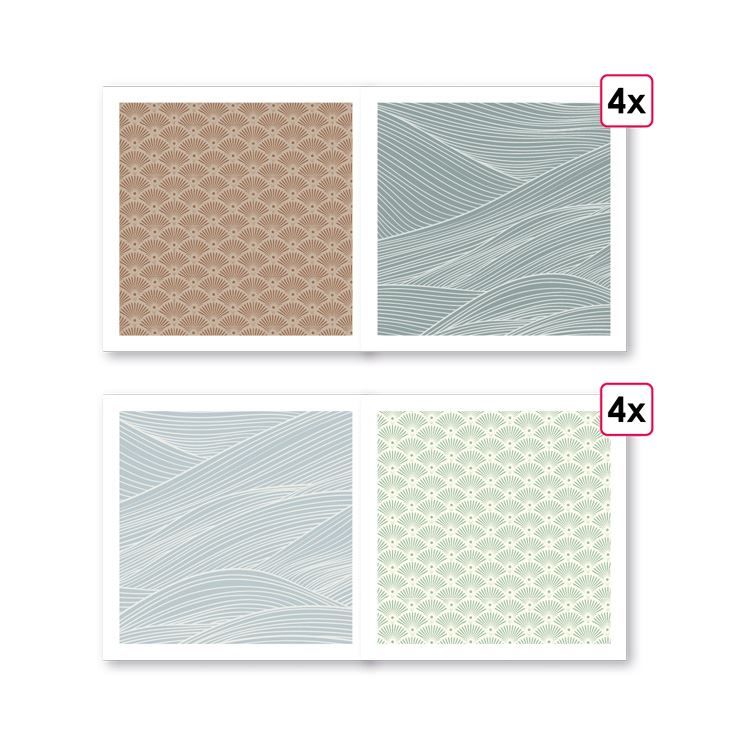Designerpapier A4 &#39;Ozean&#39; (8 Stk.)