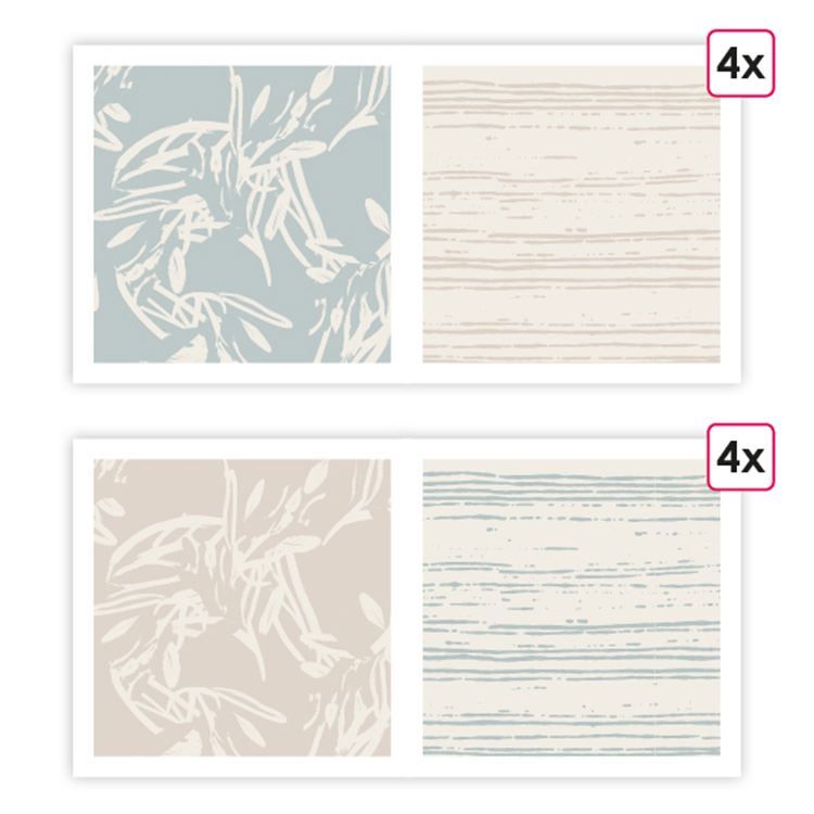 Designerpapier A4 ‘Wertvolle Momente’ (8 Stk.)