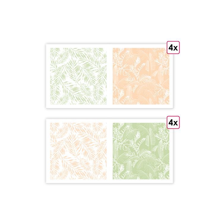 Designerpapier A4 ‘Tropischer Regenwald’ (8 Stk.)