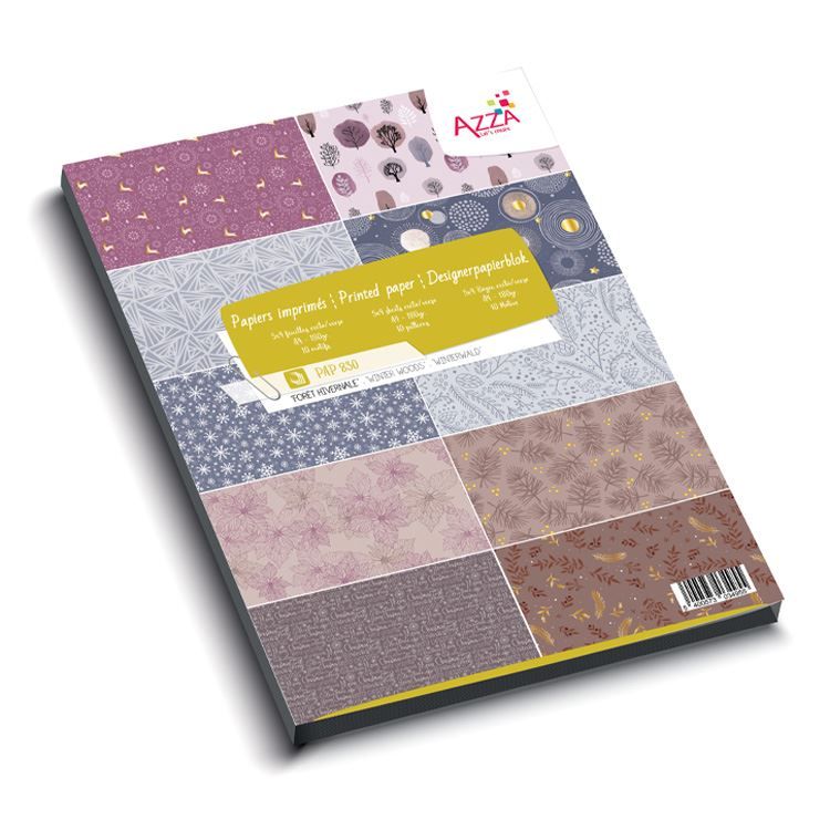 Designerpapierblock A4 &#39;Winterwald&#39;