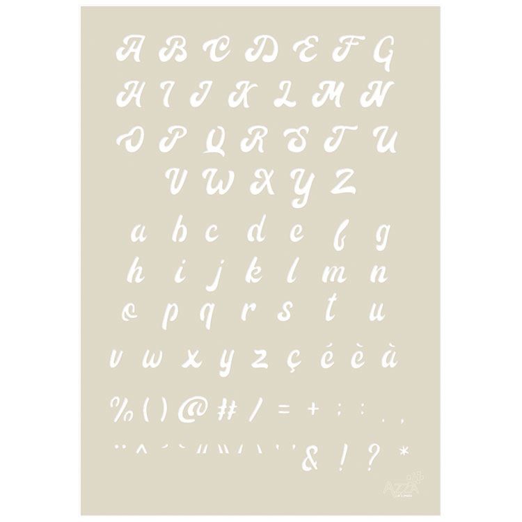 Buchstabenschablone &#39;Simone&#39; (A4)