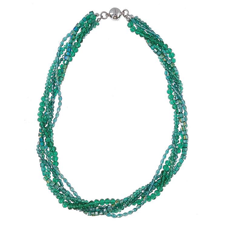 Halskette mit grünen Ringen