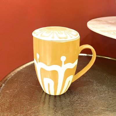 Teebecher mit Sieb &amp; Deckel „Sunrise Aurore“